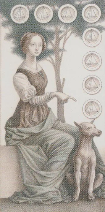 7 of Pentacles - Leonardo Da Vinci Tarot - Tarot Deck by Iassen Ghiuselev
