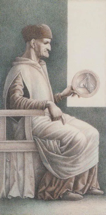 Da Vinci Tarot source card 28 card from the Da Vinci Tarot deck