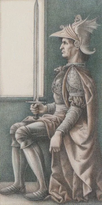 King of Swords - Leonardo Da Vinci Tarot - Tarot Deck by Iassen Ghiuselev