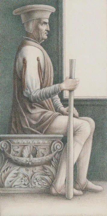 King of Wands - Leonardo Da Vinci Tarot - Tarot Deck by Iassen Ghiuselev
