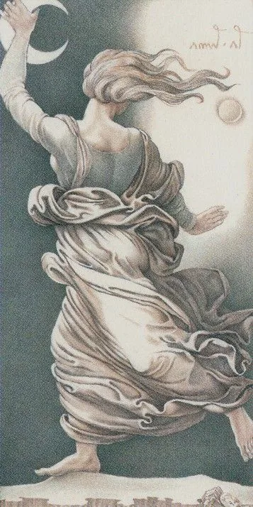 The Moon - Leonardo Da Vinci Tarot - Tarot Deck by Iassen Ghiuselev