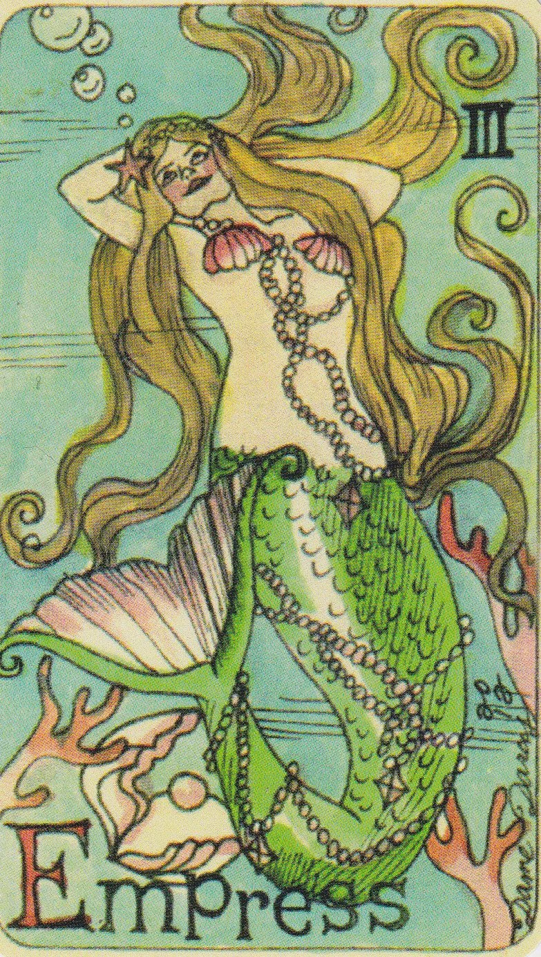 The Empress card from the Dame Darcy Mermaid Tarot deck