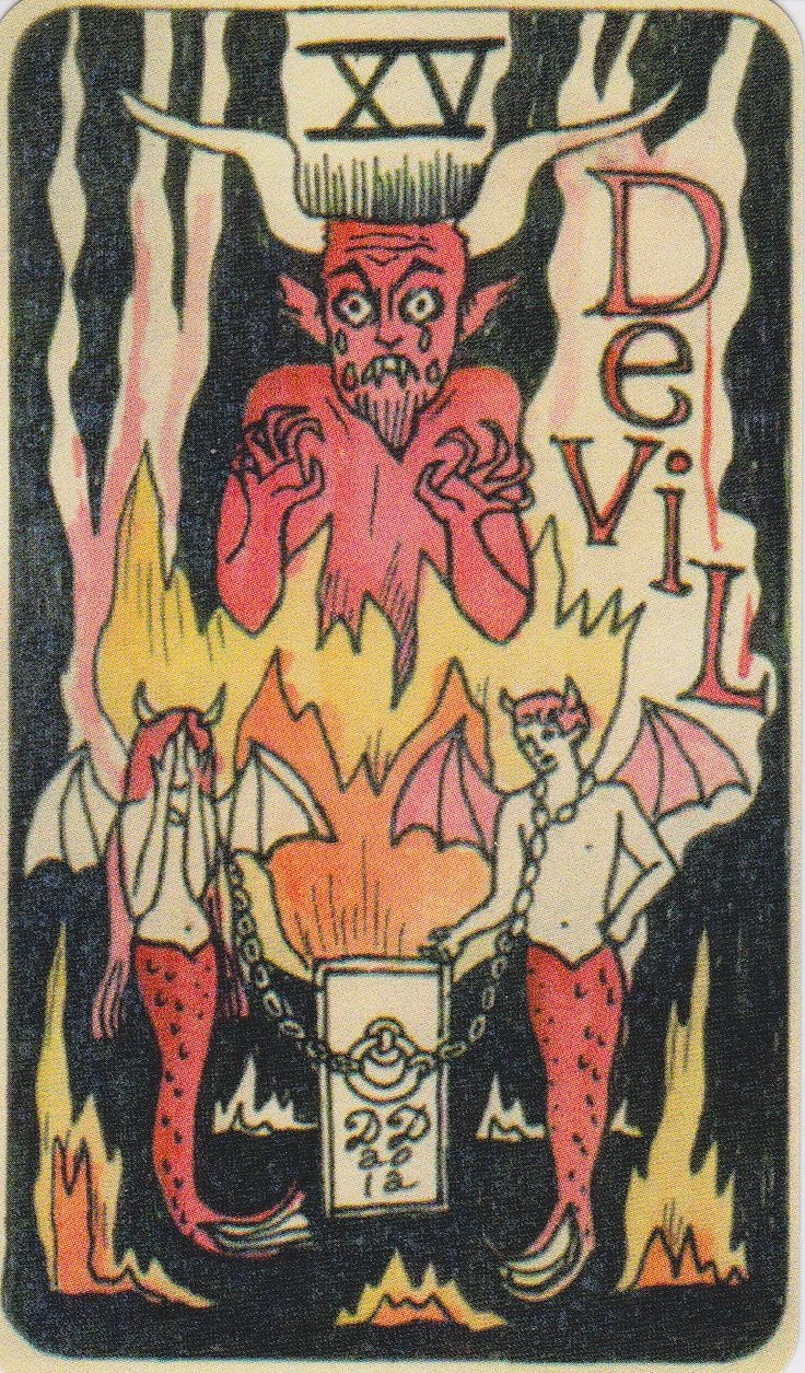 The Devil card from the Dame Darcy Mermaid Tarot deck