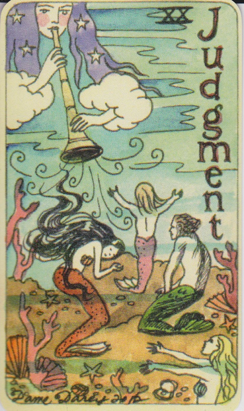Judgment card from the Dame Darcy Mermaid Tarot deck