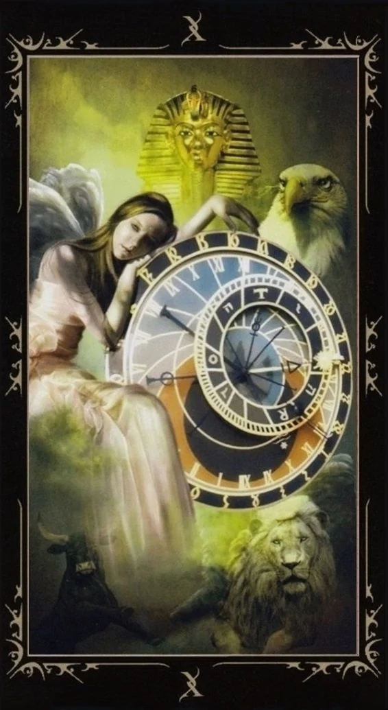 Wheel of Fortune card from the Dark Fairytale Tarot deck