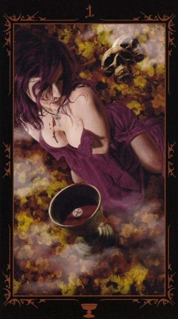 Ace of Cups card from the Dark Fairytale Tarot deck