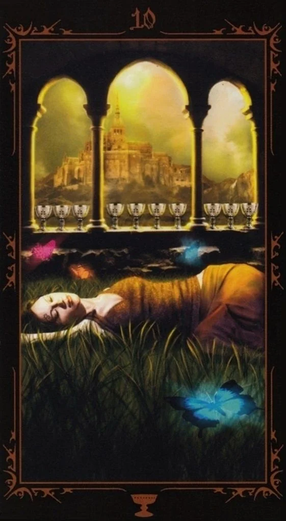 Ten of Cups card from the Dark Fairytale Tarot deck