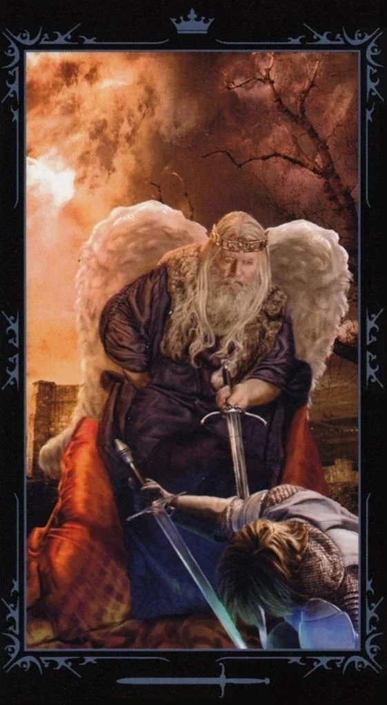 King of Swords card from the Dark Fairytale Tarot deck