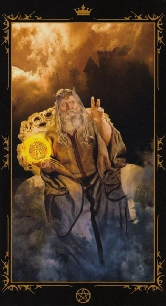King of Pentacles card from the Dark Fairytale Tarot deck