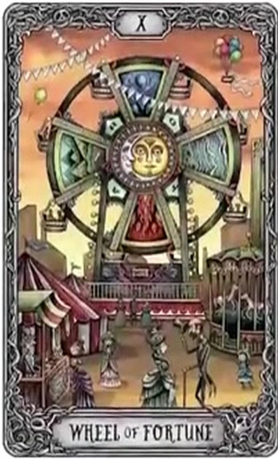 Wheel of Fortune from the Dark Mansion Tarot card gallery