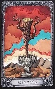 Ace of Wands from the Dark Mansion Tarot card gallery