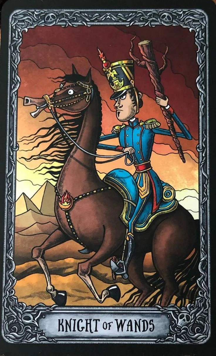 Knight of Wands from the Dark Mansion Tarot card gallery