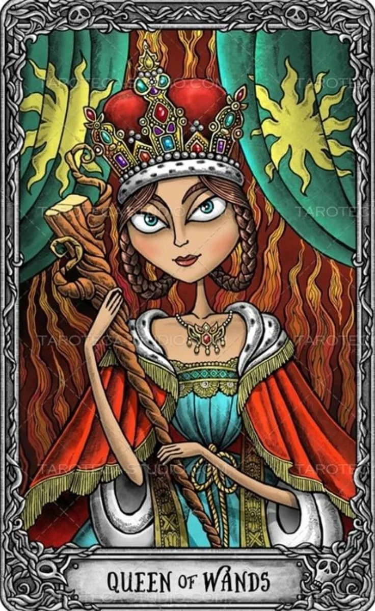 Queen of Wands from the Dark Mansion Tarot card gallery