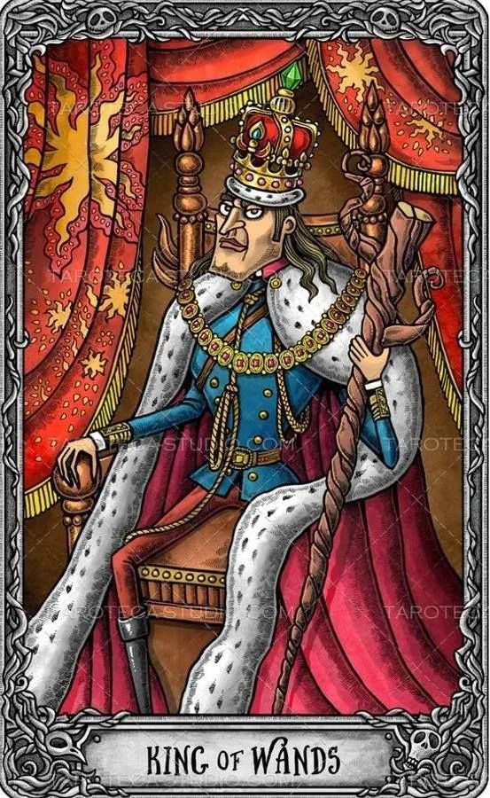 King of Wands from the Dark Mansion Tarot card gallery