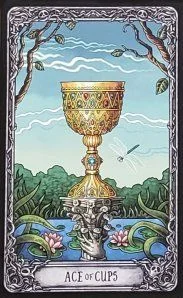 Ace of Cups from the Dark Mansion Tarot card gallery