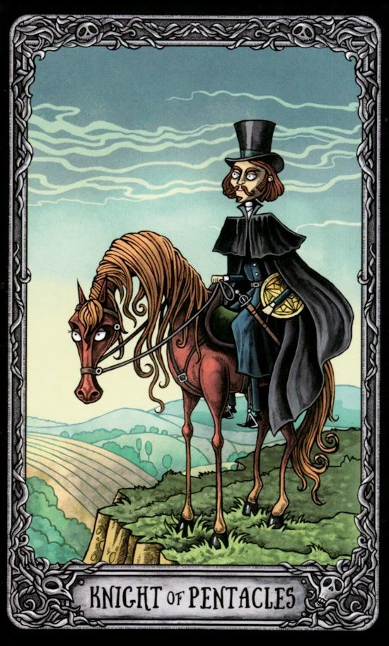 Knight of Pentacles from the Dark Mansion Tarot card gallery