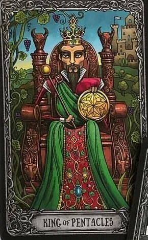 King of Pentacles from the Dark Mansion Tarot card gallery