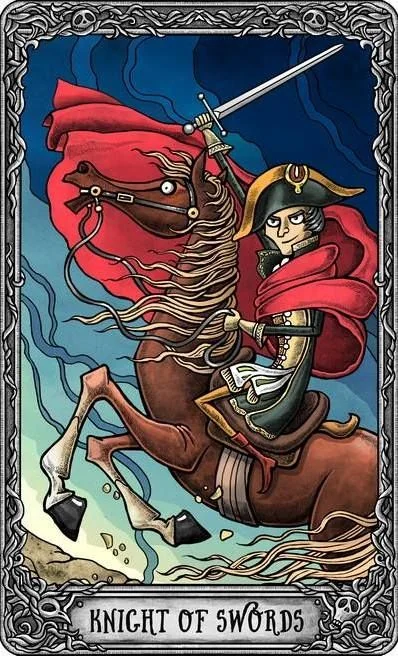 Knight of Swords from the Dark Mansion Tarot card gallery