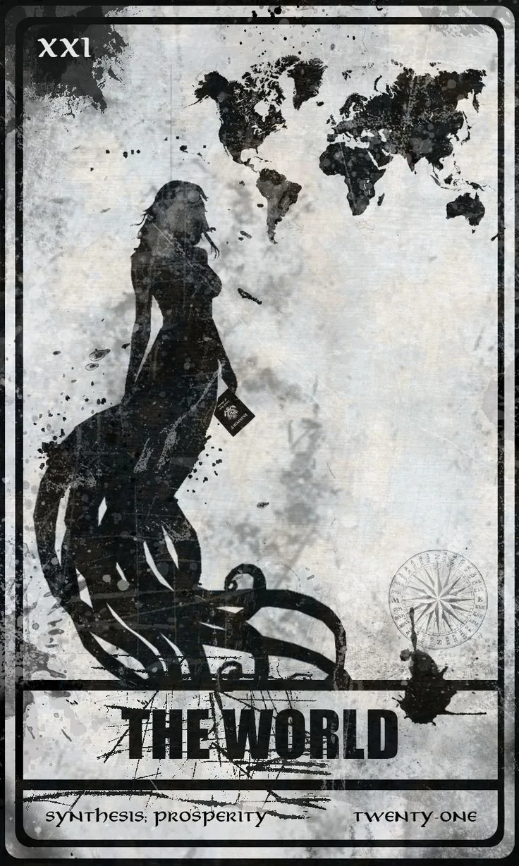 The World card from the Darkana Tarot deck