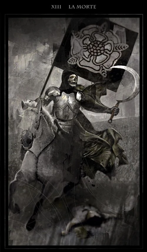 Hanged Man card from the Darkness of Light Tarot deck