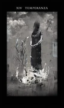 Temperance card from the Darkness of Light Tarot deck