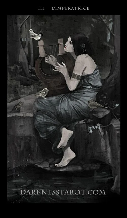 Empress card from the Darkness of Light Tarot deck