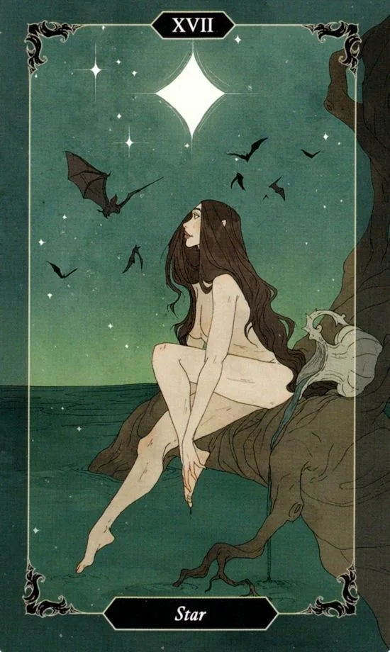 The Star card from the Dark Wood Tarot deck