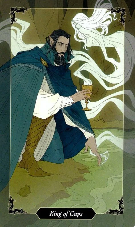 King of Cups card from the Dark Wood Tarot deck