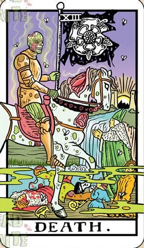 Death card from the Dead Waite Tarot deck