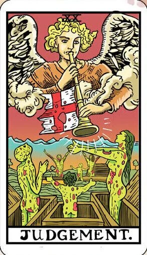 Judgement card from the Dead Waite Tarot deck