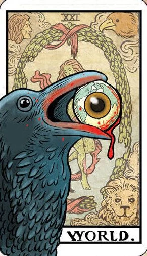 The World card from the Dead Waite Tarot deck