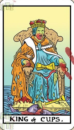 King of Cups card from the Dead Waite Tarot deck
