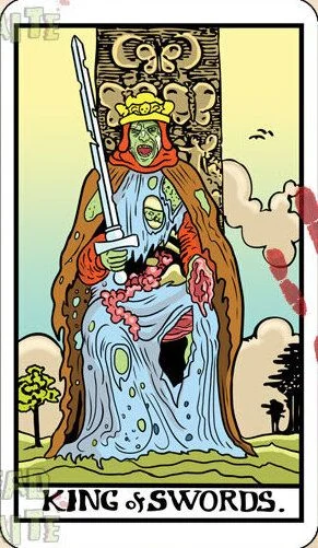King of Swords card from the Dead Waite Tarot deck