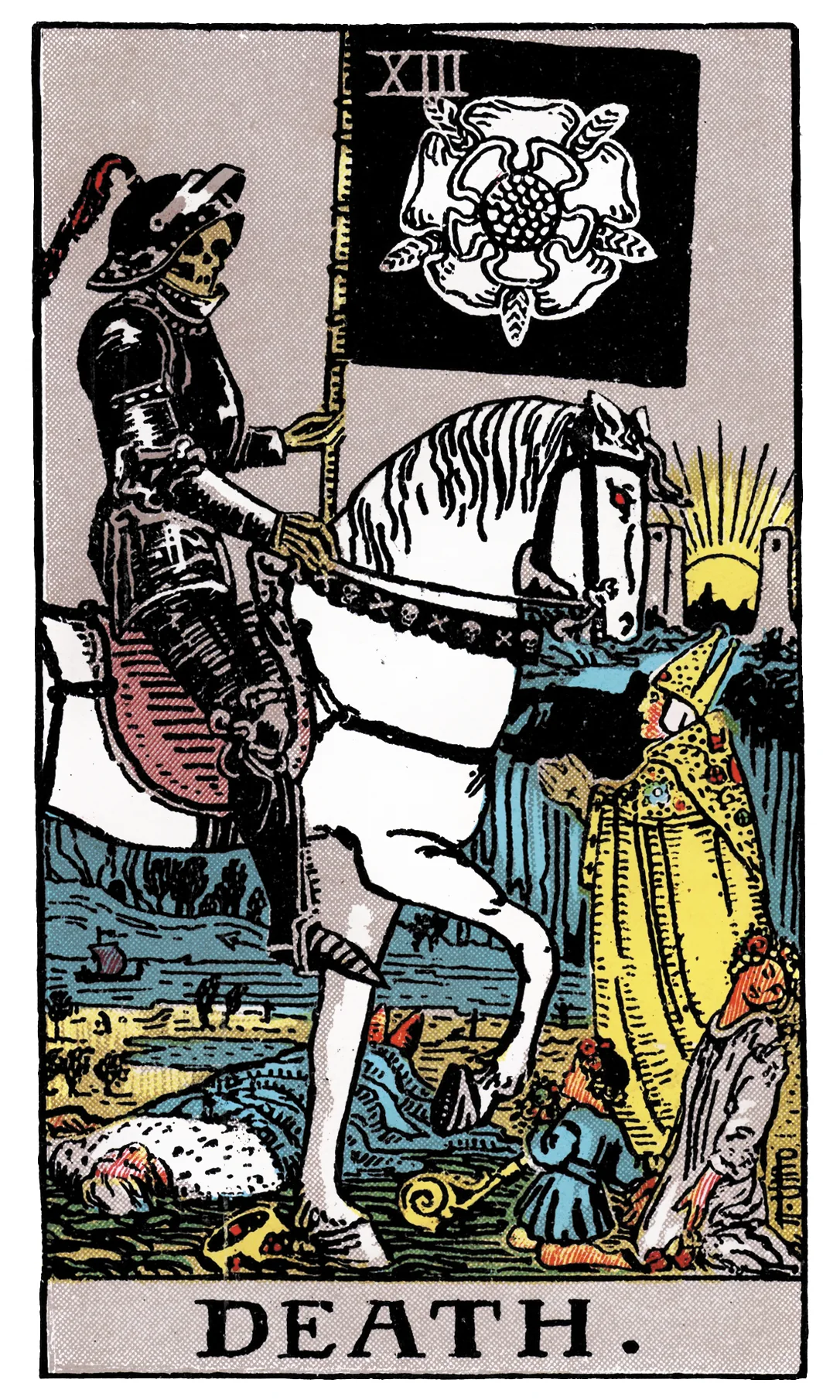 Death card from the Rider-Waite-Smith Tarot deck by Rider