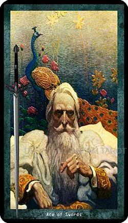 Ace of Swords card from the Decadent Dreams Tarot deck