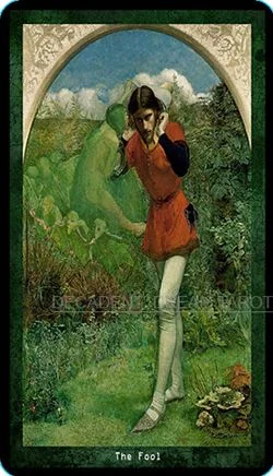 The Fool card from the Decadent Dreams Tarot deck
