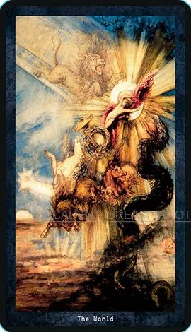 The World card from the Decadent Dreams Tarot deck