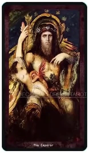 The Emperor card from the Decadent Dreams Tarot deck