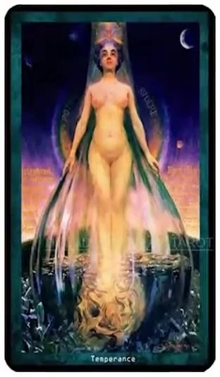 Temperance card from the Decadent Dreams Tarot deck