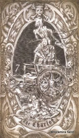 Vii. the Chariot card from the Deck of the Dead Tarot deck