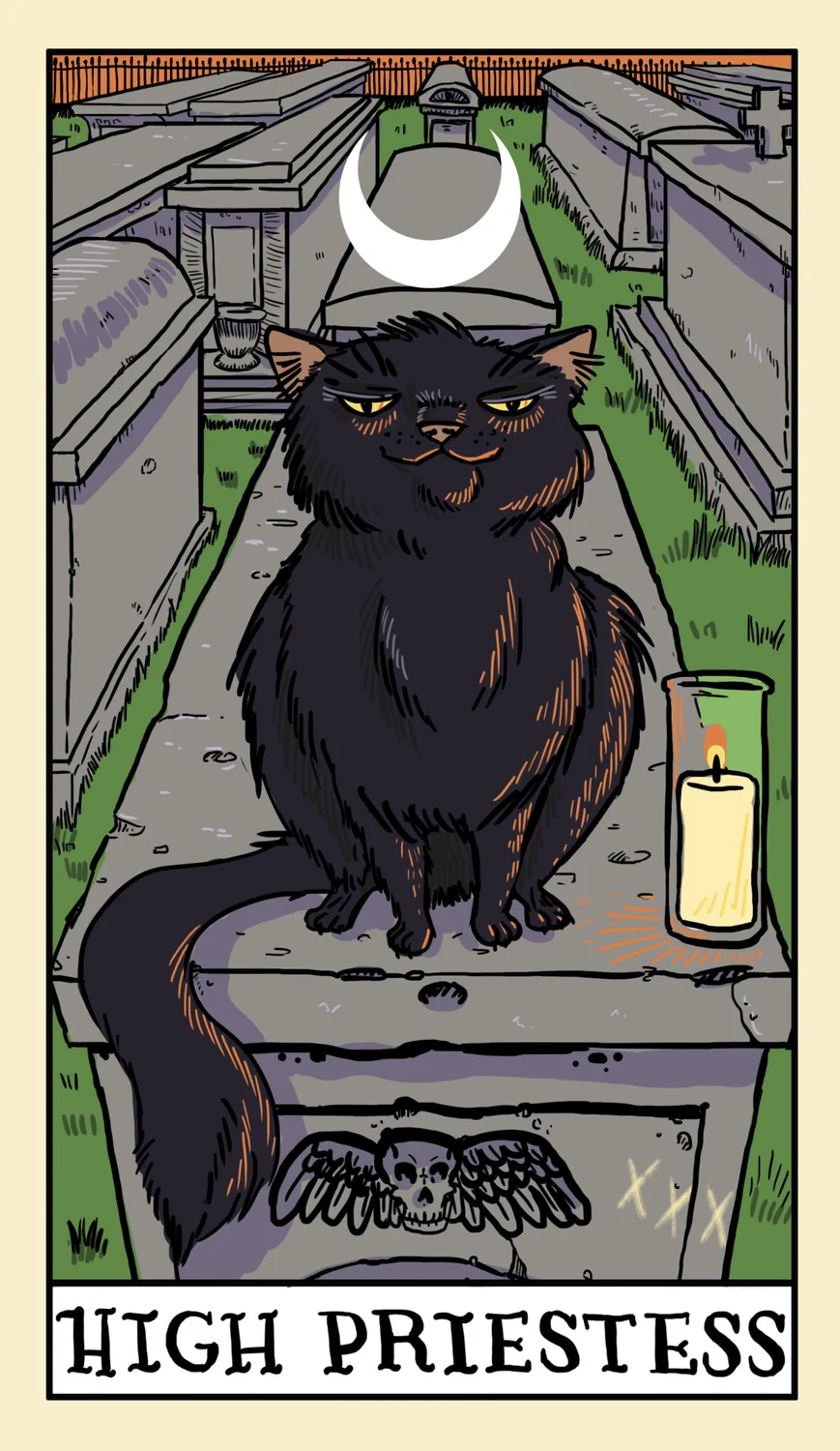 High Priestess card from the Delta Enduring Tarot deck