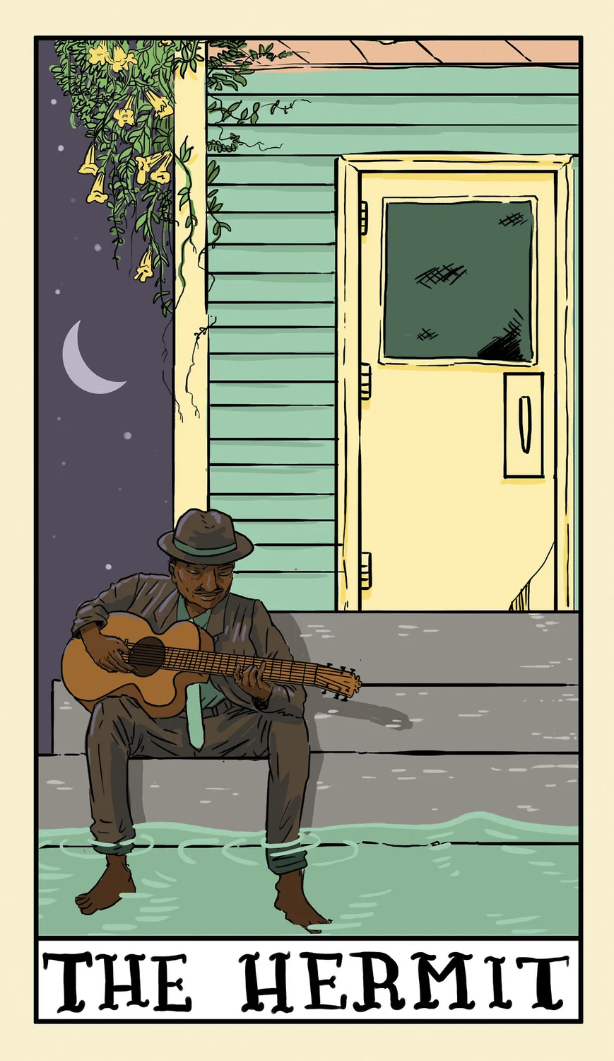 The Hermit card from the Delta Enduring Tarot deck