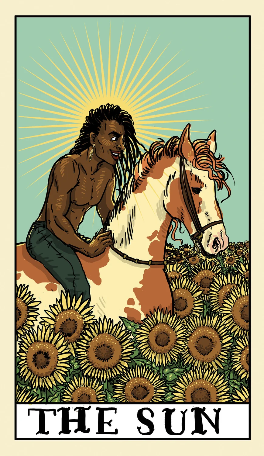 Delta Enduring Tarot Review 11 The Sun card from Delta Enduring Tarot
