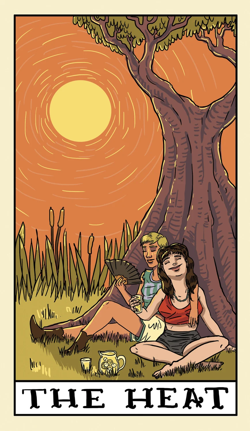 Delta Enduring Tarot Review 4 The Heat card from Delta Enduring Tarot