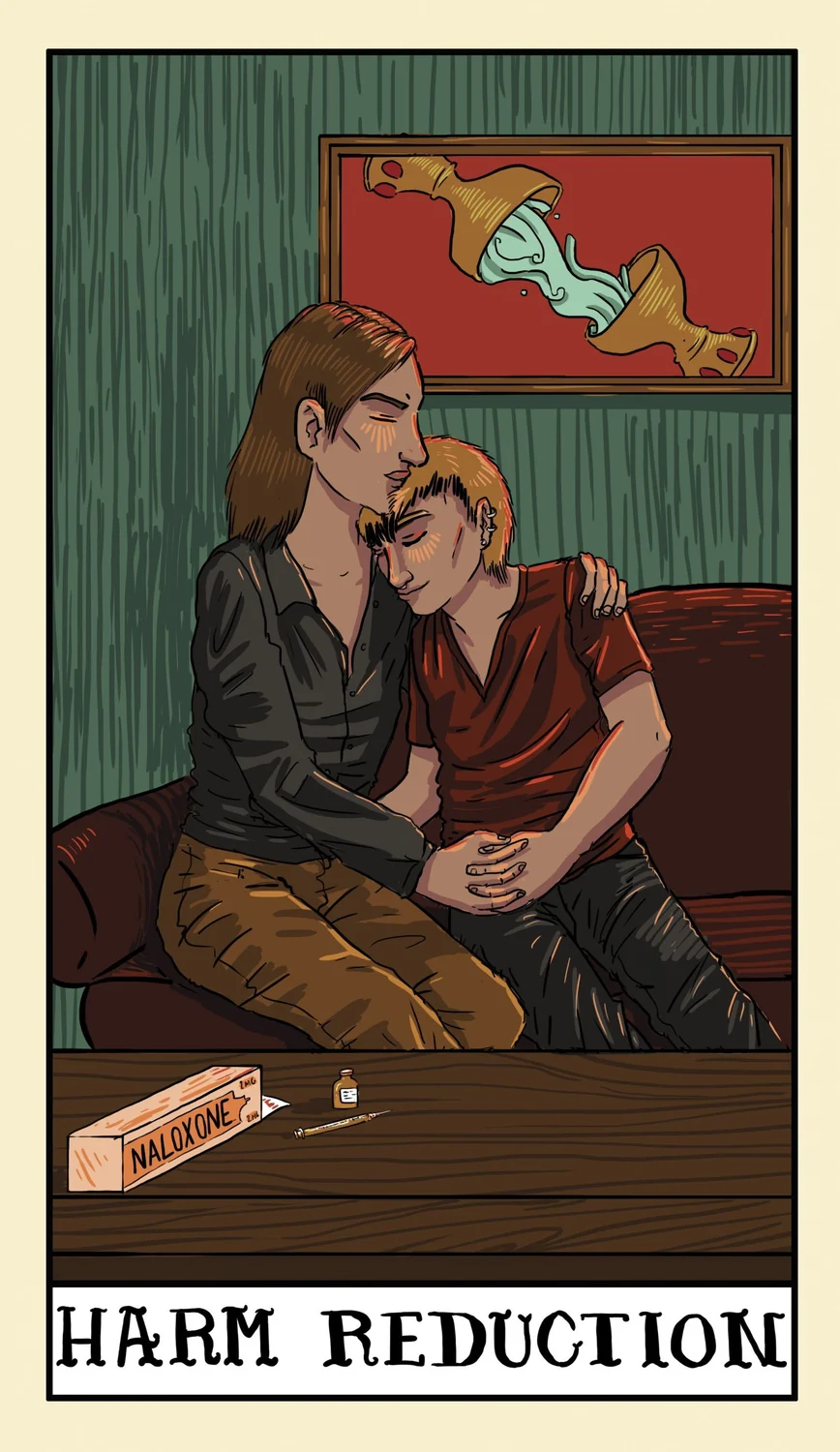 Harm Reduction card from the Delta Enduring Tarot deck