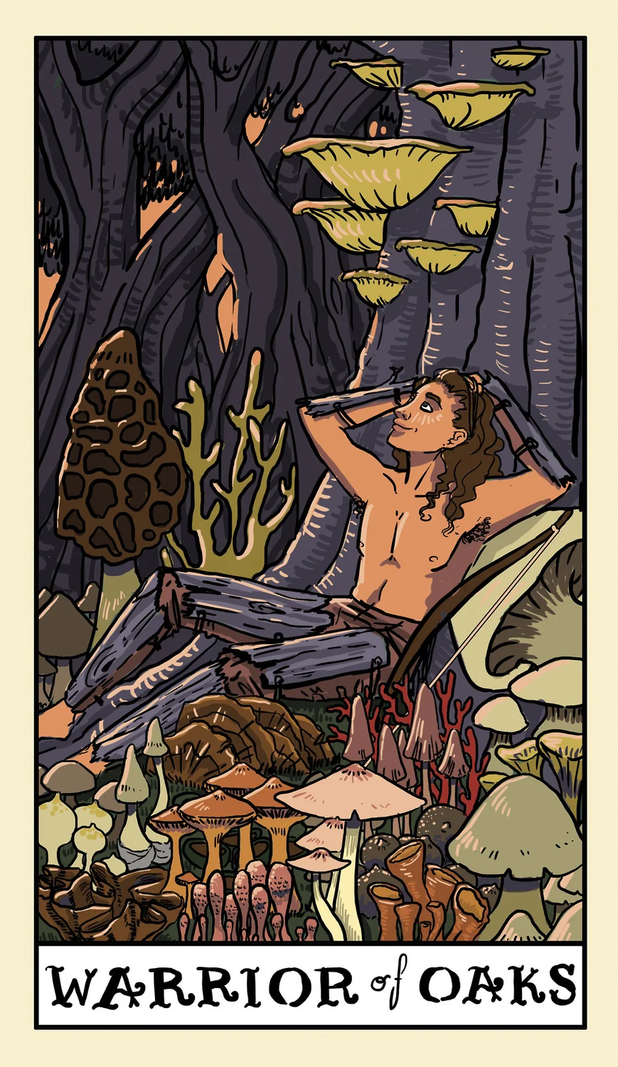 Delta Enduring Tarot Review 8 Warrior of Oaks card from Delta Enduring Tarot