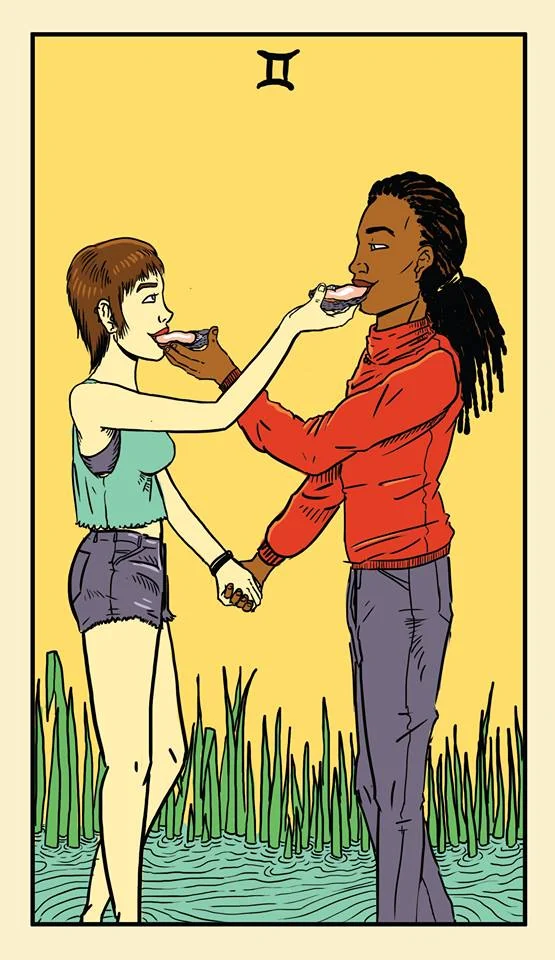 II of Oysters card from the Delta Enduring Tarot deck