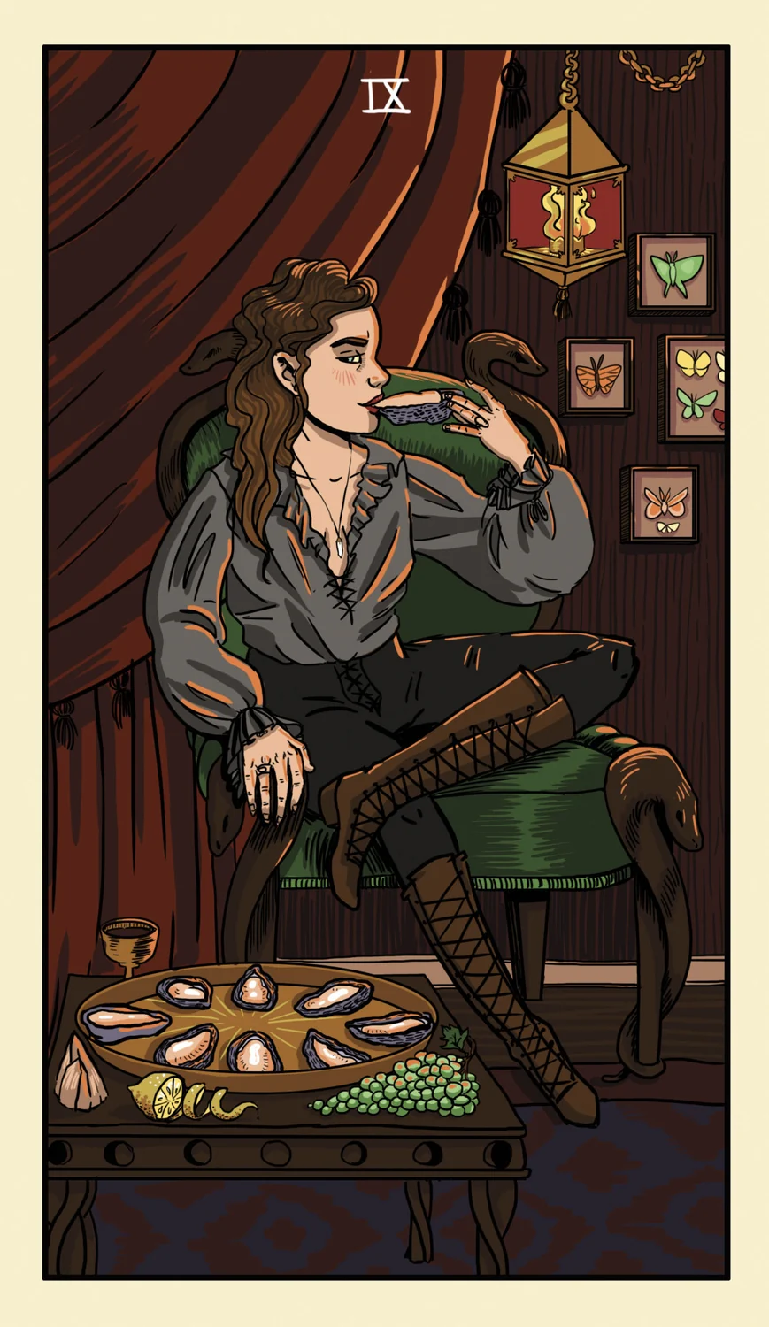 X of Oysters card from the Delta Enduring Tarot deck