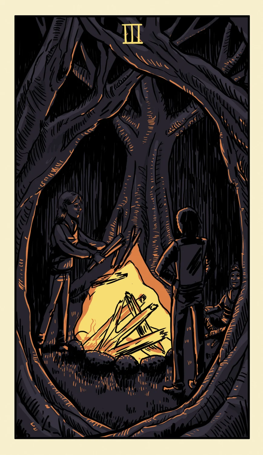 X of Moths card from the Delta Enduring Tarot deck
