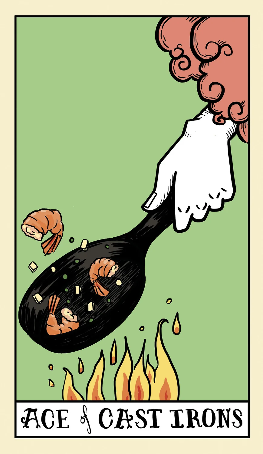 Ace of Cast Irons card from the Delta Enduring Tarot deck